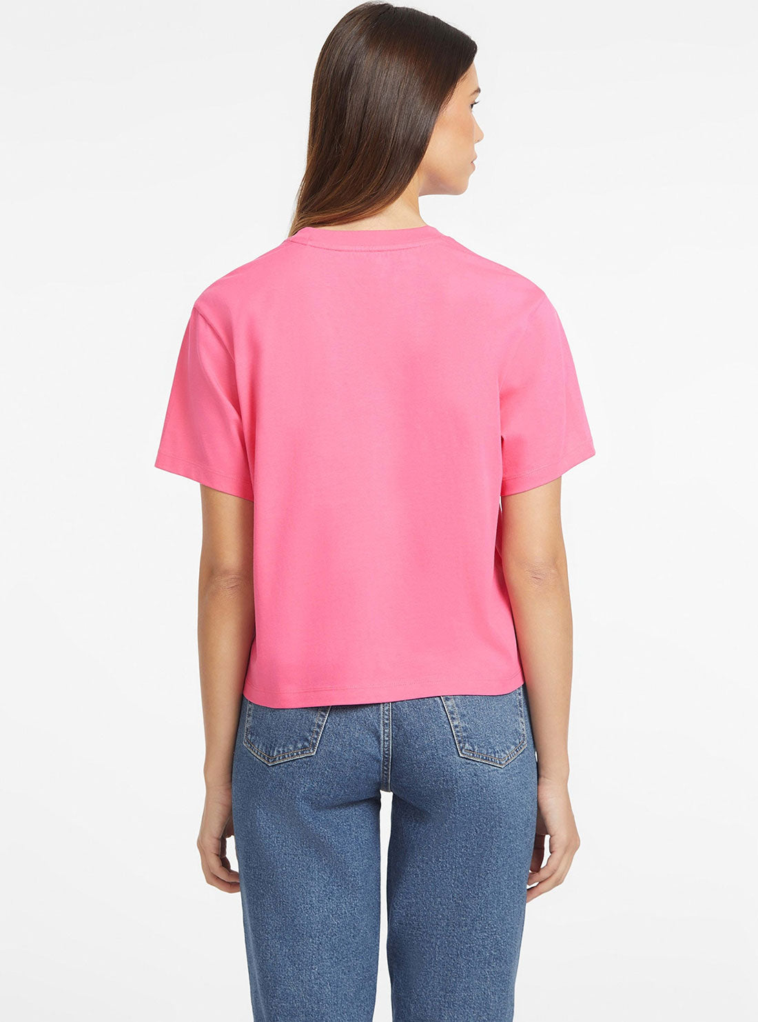 Guess Jeans Pink Boxy T-Shirt back view