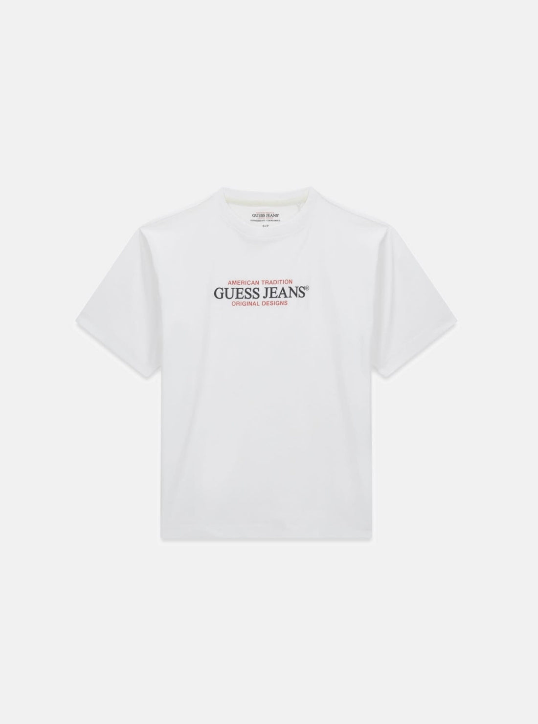 Guess Jeans White Oversized American Tradition T-Shirt W4YI08K8HM0 Flatlay