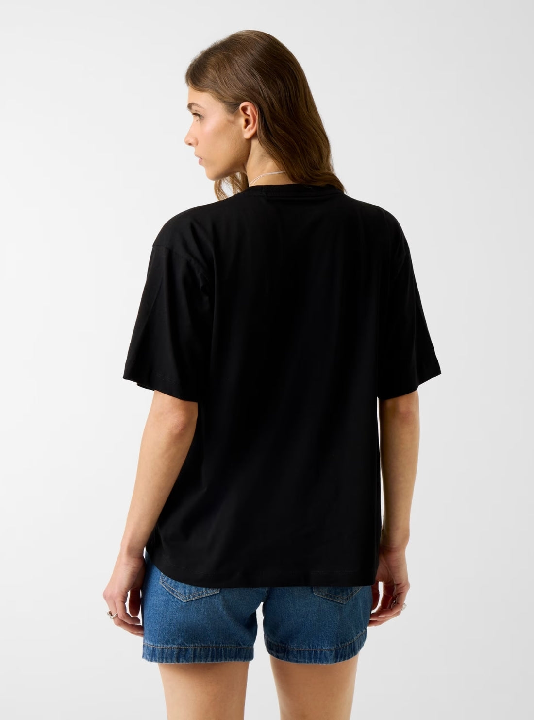 Guess Jeans Black Oversized American Tradition T-Shirt W4YI08K8HM0 Back View