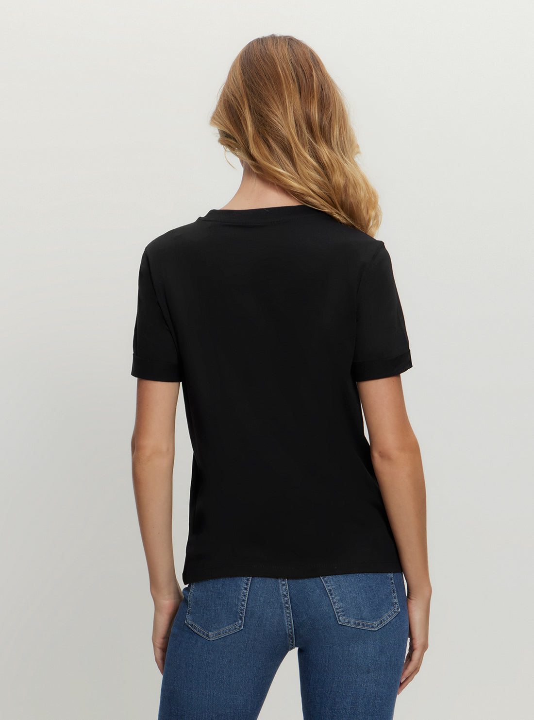 Eco Black Glittery Logo T-Shirt