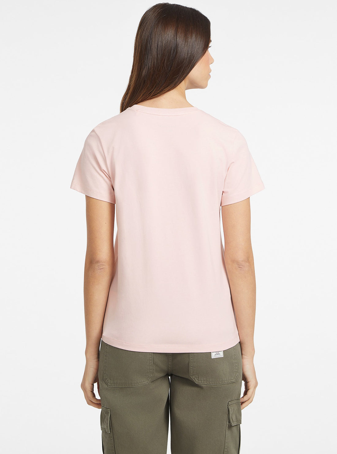 Guess Jeans Pink Script Logo T-Shirt back view