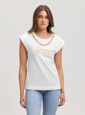 Eco White Crystal Logo T-Shirt