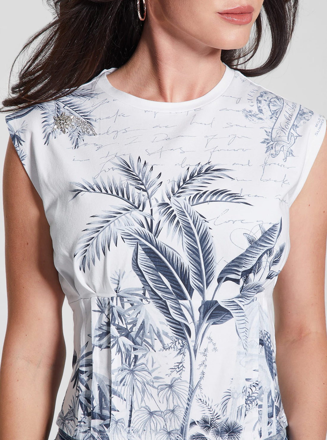 White Palms Corset T-Shirt