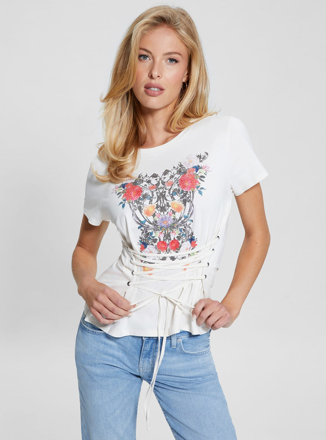 White Garden Glow Up Lace T-Shirt