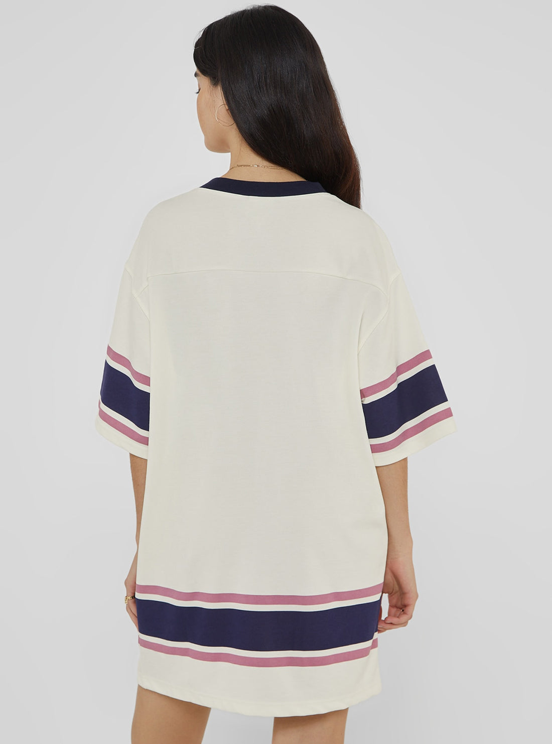 Guess Originals Beige Hockey Jersey Mini Dress | GUESS Guess Originals Beige Hockey Jersey Mini Dress | GUESS