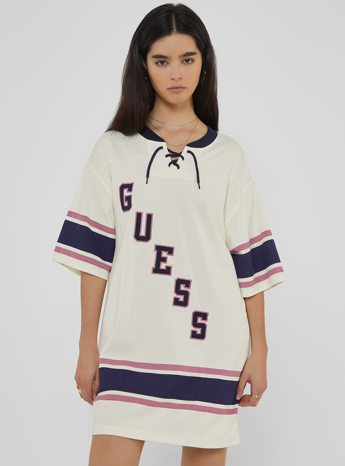 guess t shirt dress Globalbrandsstore Black And Orange T Shirt Dress T-shirt Dress In Black Brand GUESS