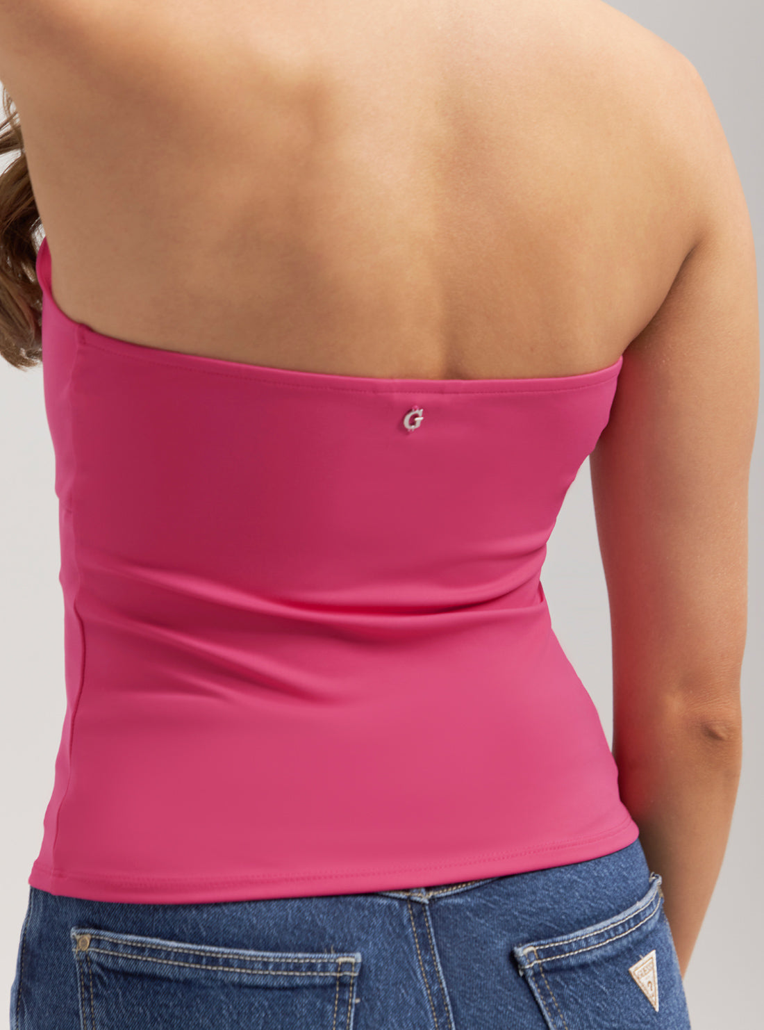 GUESS Pink Halter Kamia Top back view