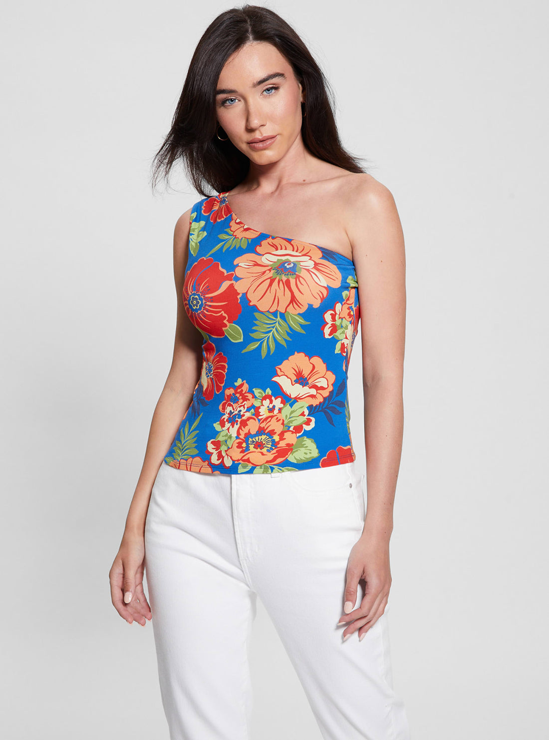 Blue One Shoulder Linda Top