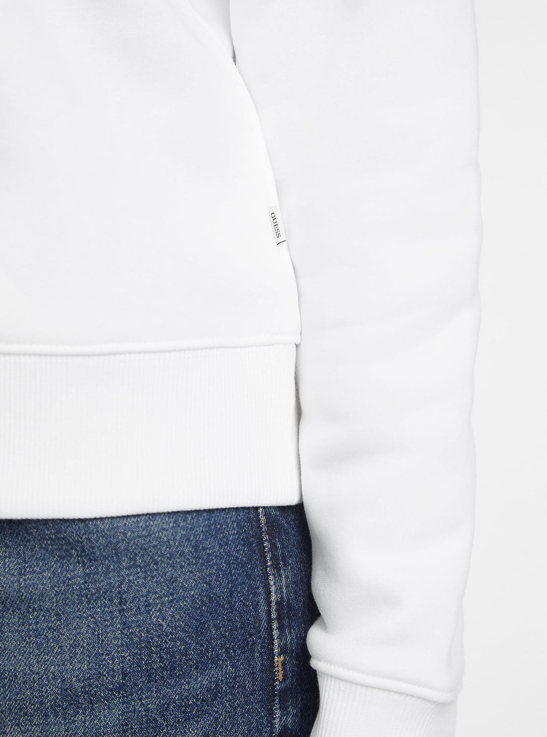 Guess Jeans White Logo Jumper W4YQ10KC811 Detail View_2