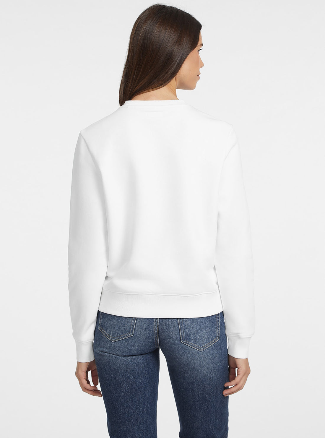 Guess Jeans White Logo Jumper back view