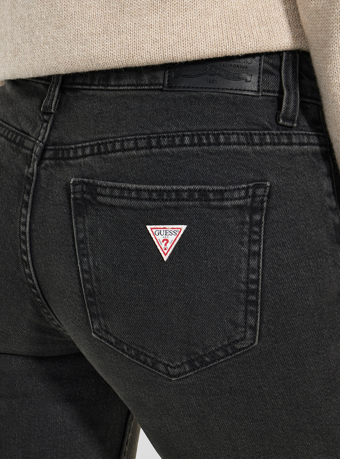 Guess Jeans G09 Bootcut Jeans in Black Wash W5BA3VD0832 Detail View