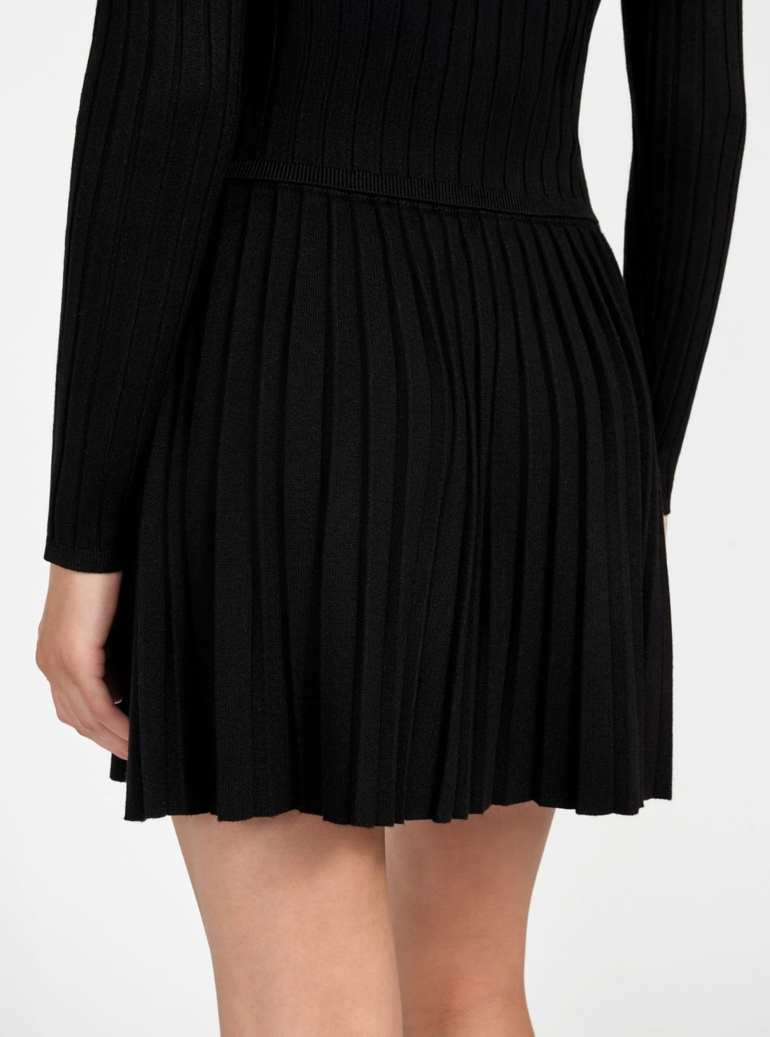 GUESS Womens Eco Black Pleated Miranda Sweater Skirt W5BD1OZ2YK2 Back Detail View