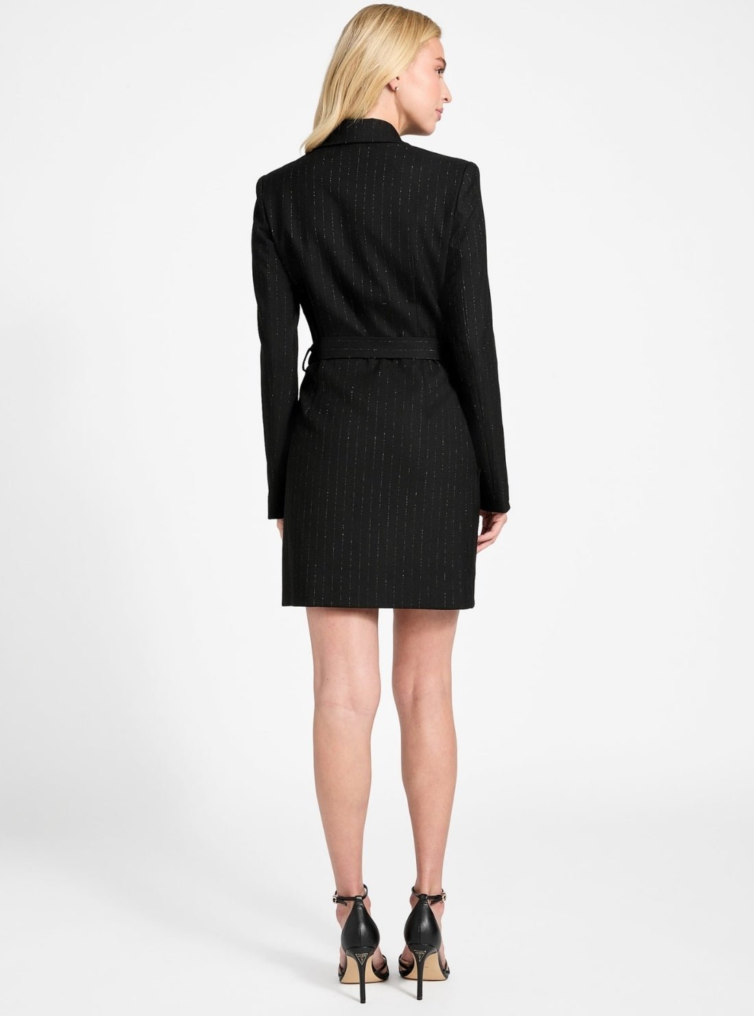 GUESS Womens Eco Black Zanita Blazer Dress W5BK54W2422 Back View