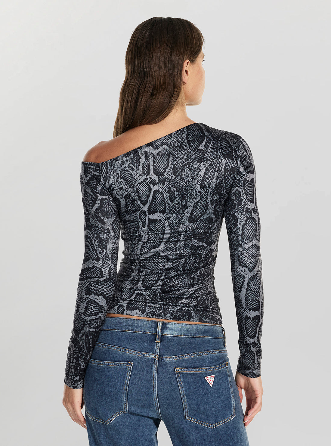 Eco Grey Skin Print Anita Top W5BP08K1492 Back View