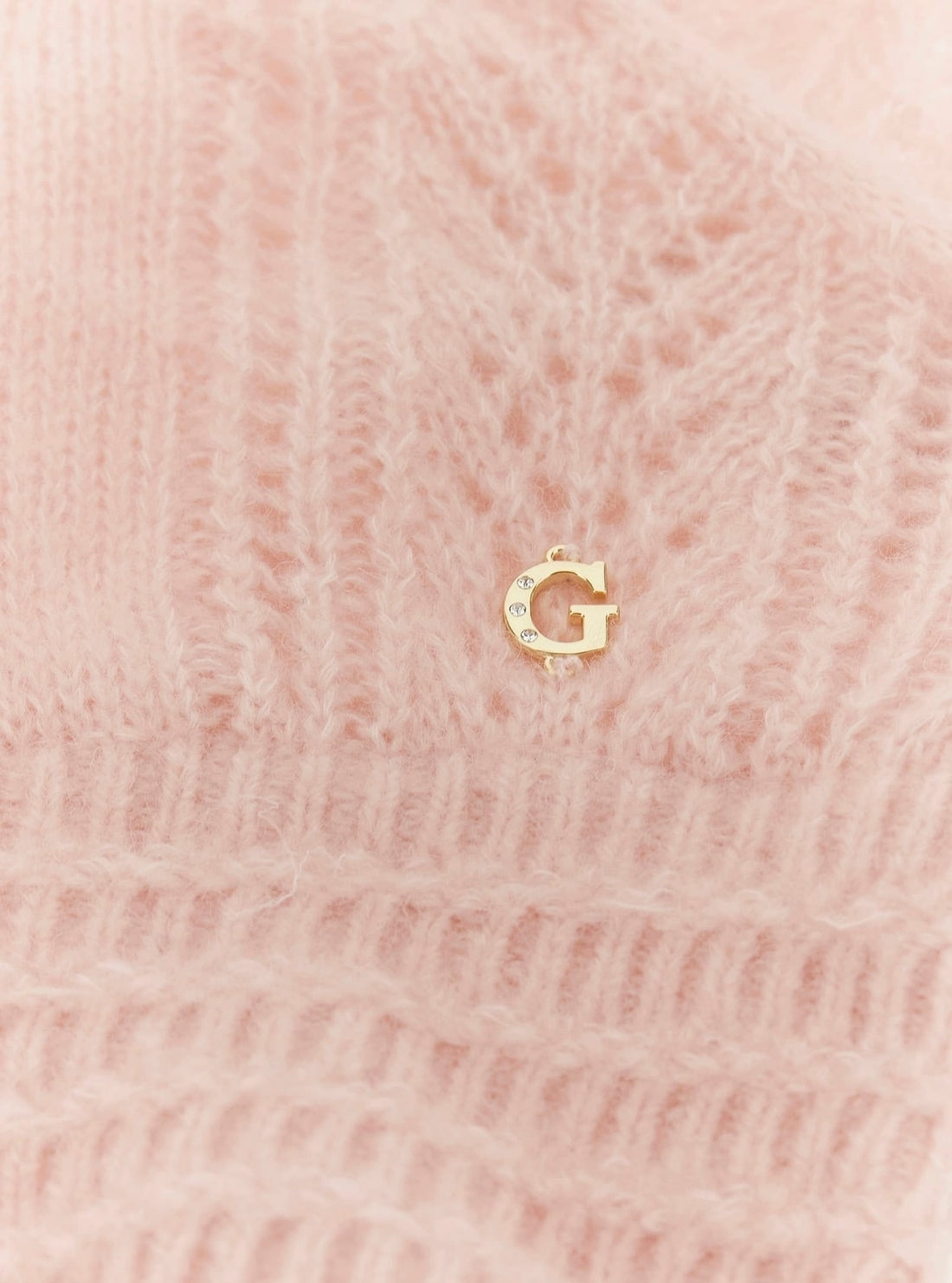 GUESS Womens Pink Izabella Overlapped Sweater W5BR90Z3HQ0 Detail View