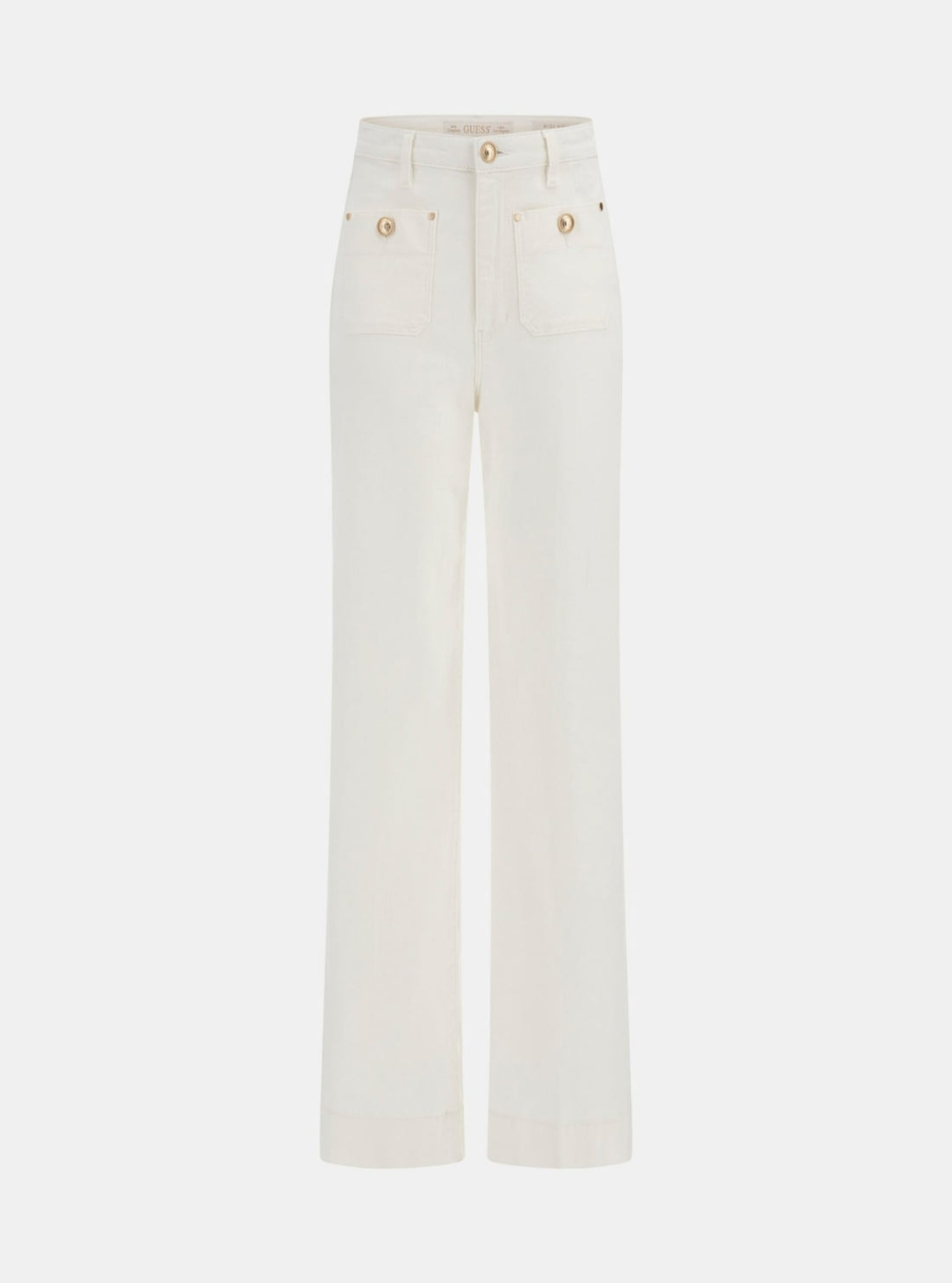 White High-Rise Relaxed Fit Wide Leg Jeans W5GA2JD5N71 Flatlay