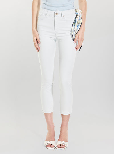 GUESS Womens Sky High Mid-Rise 1981 Capri Jeans W5GA91W93CM Front View