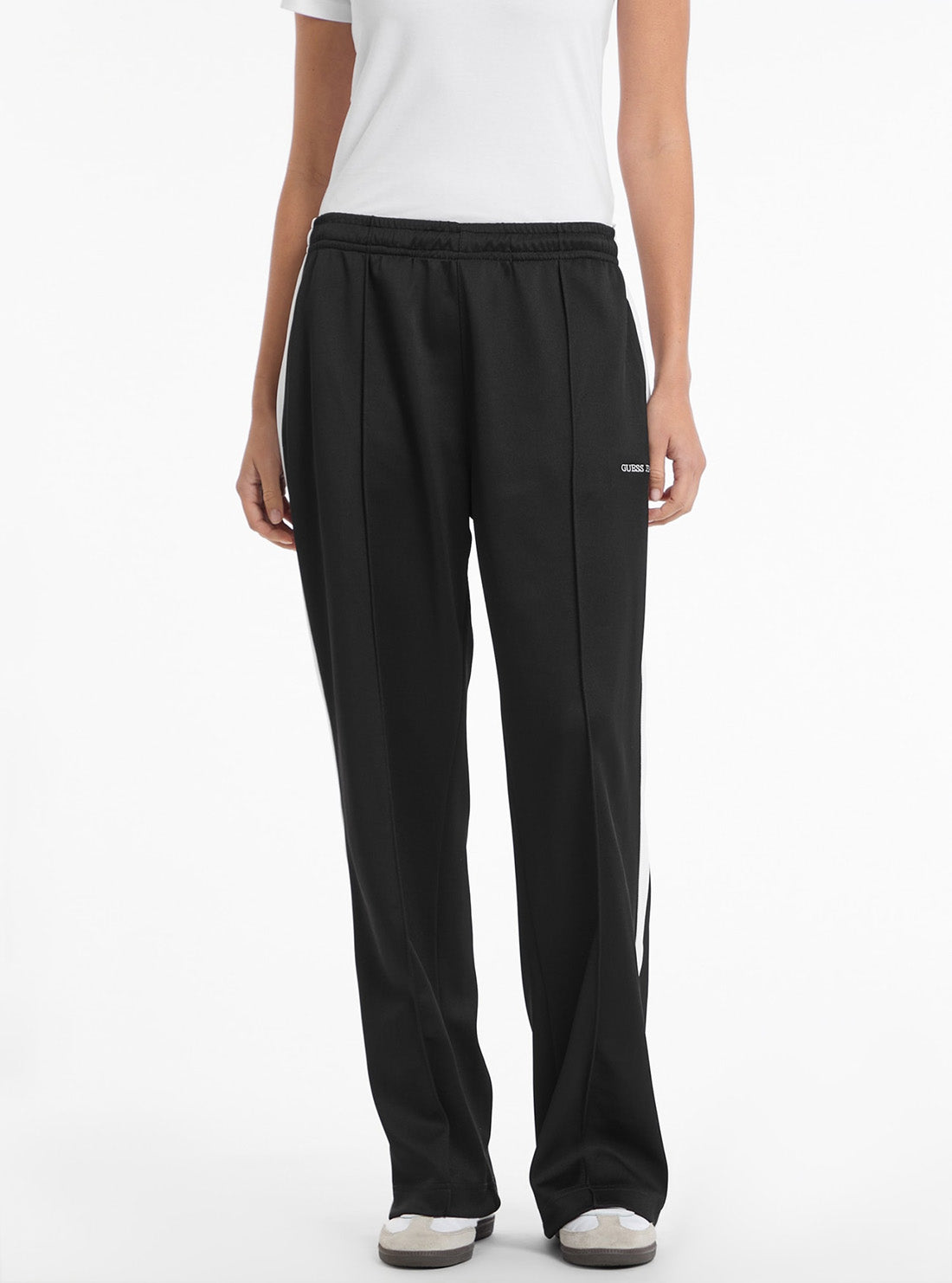 Guess Jeans Black Tricot Track Pant W5GB43KB212 Front View