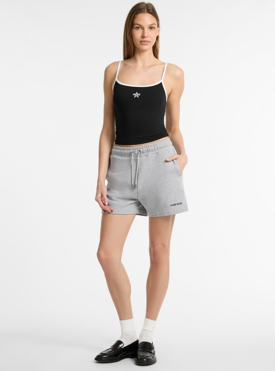 Guess Jeans Grey Regular Shorts W5GD0OK68I4 Full View