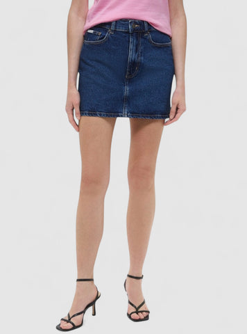 Blue Denim Mini Skirt