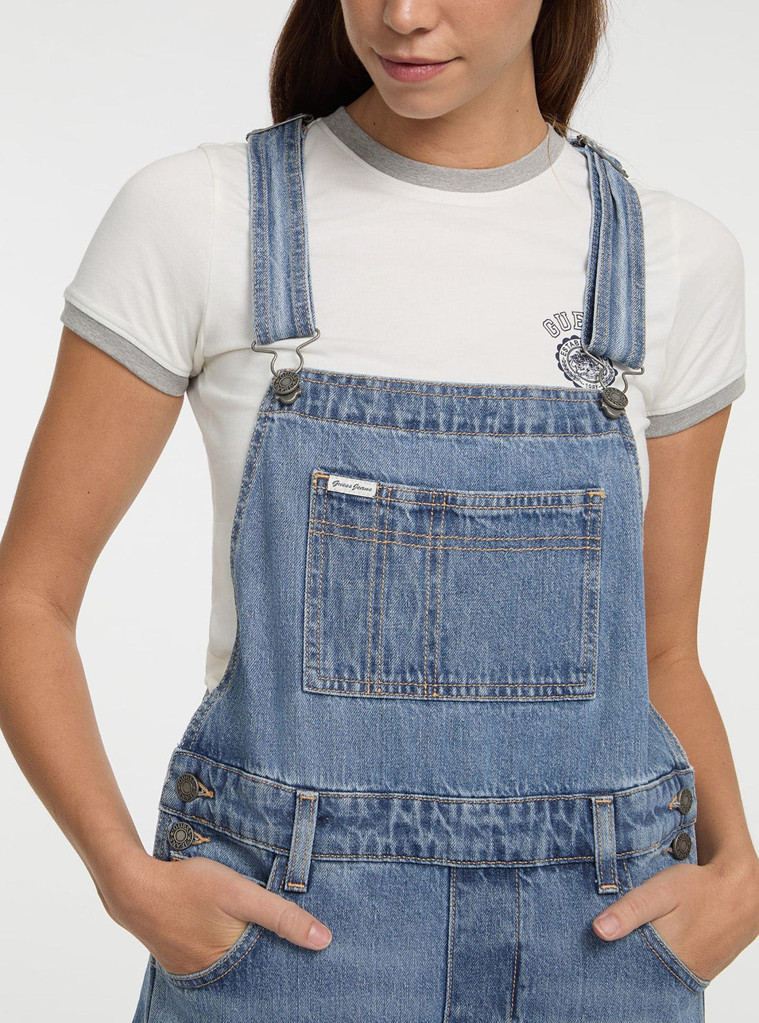 Guess Jeans Blue Denim Overall W5GD0ZD5O11 Detail View