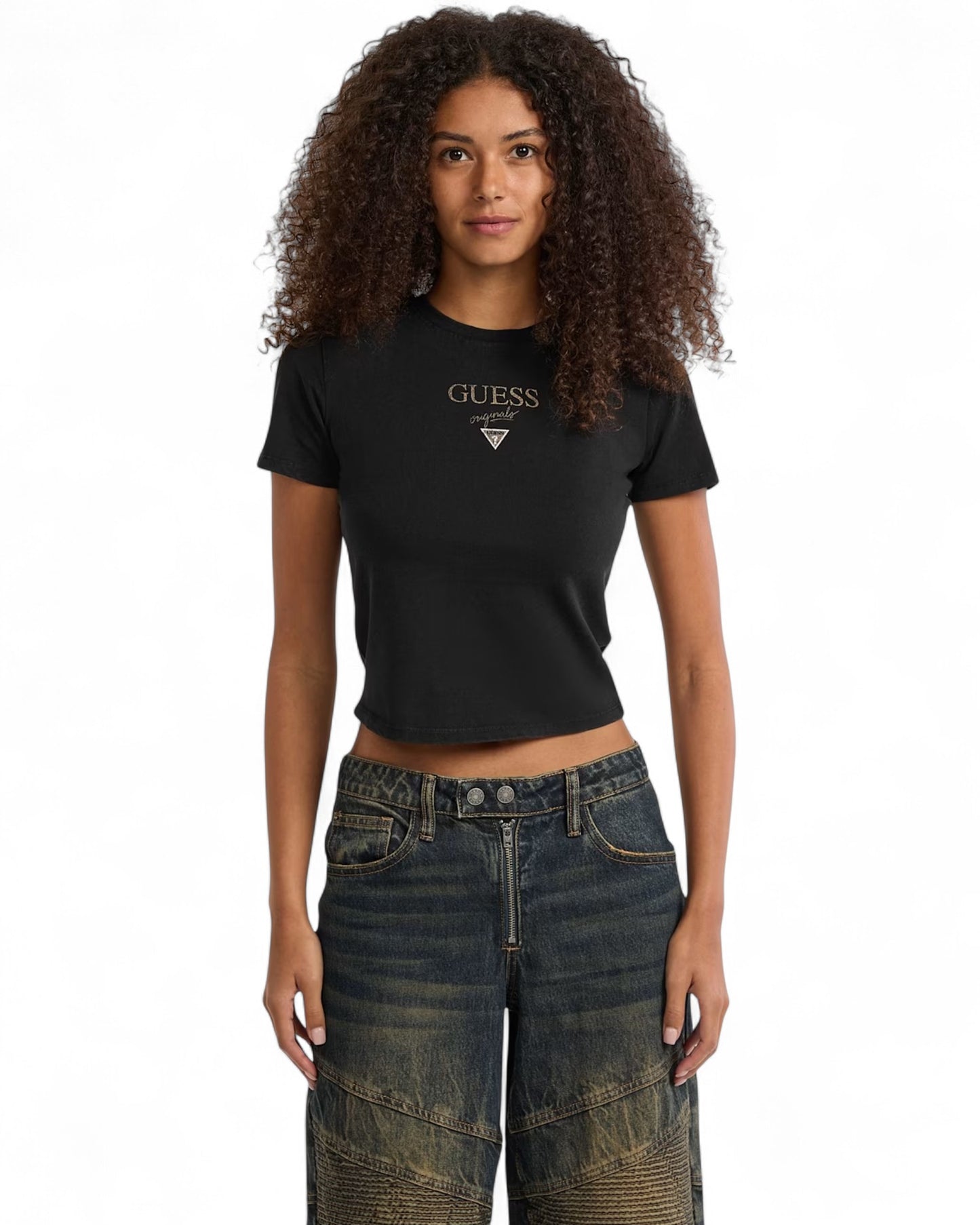 Guess Originals Black Vintage Baker Baby Tee