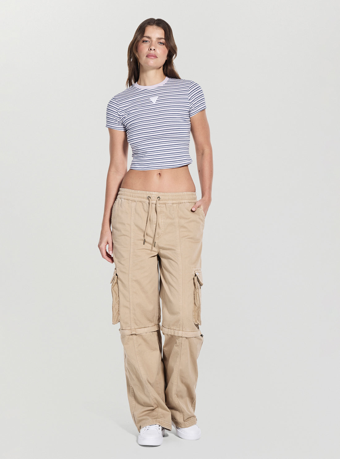 Guess Originals Blue Multi Core Stripe Baby T-Shirt W5GI57J1314 Full View