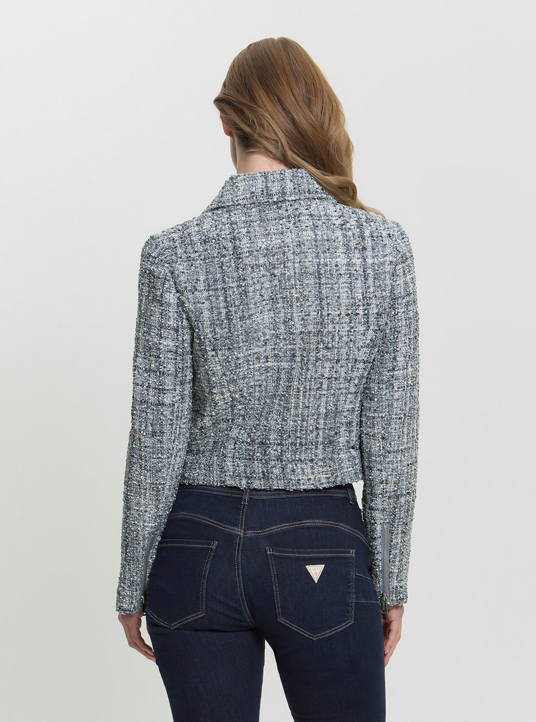 Black Sadie Tweed Moto Jacket