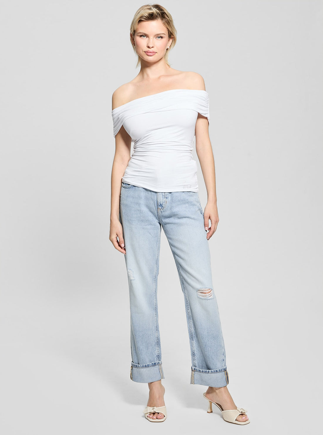 White Charlotte Off Shoulder Top