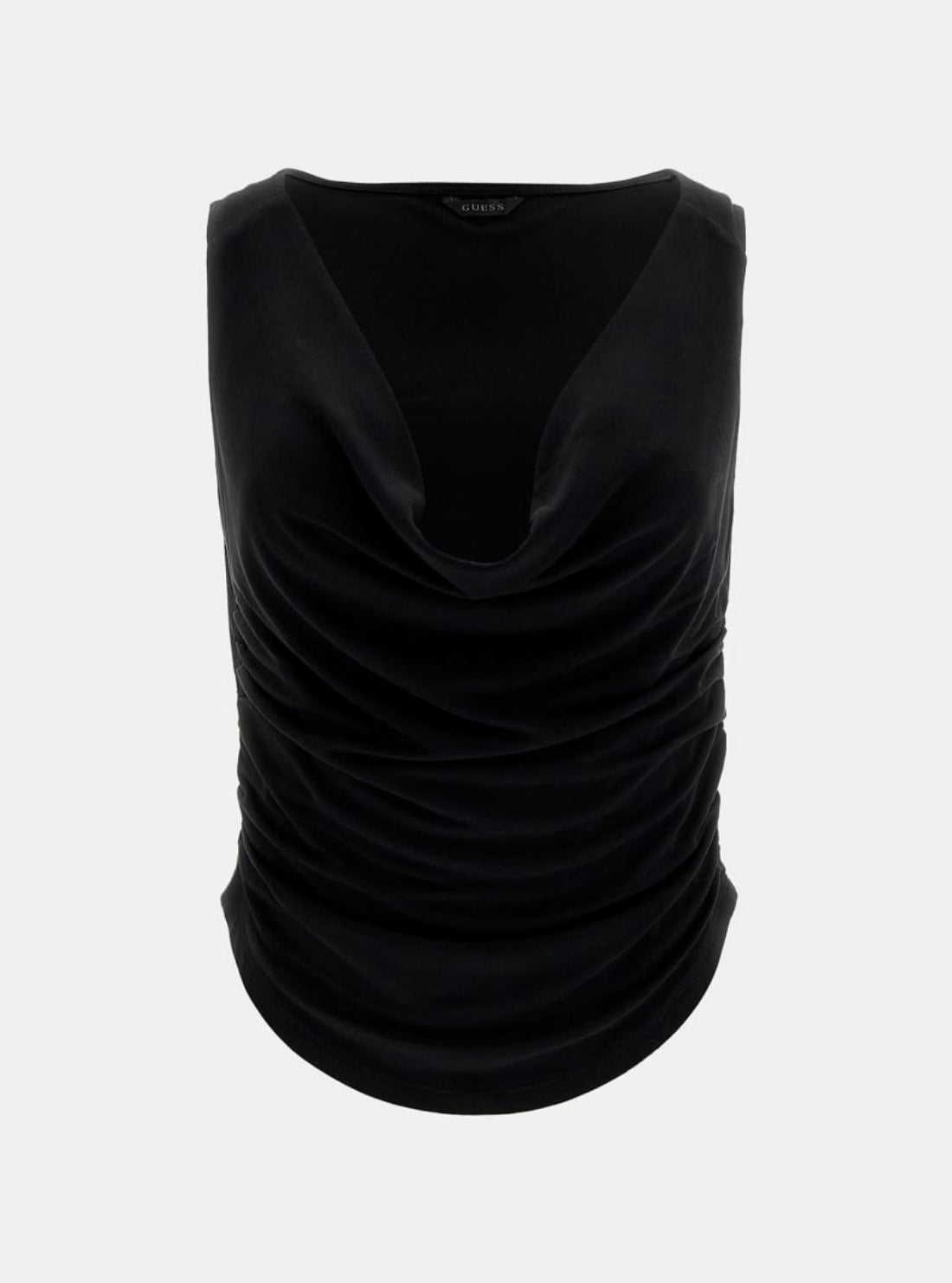 GUESS Womens Black Cowl Neck Rika Top W5GP39KCSZ2 Flatlay