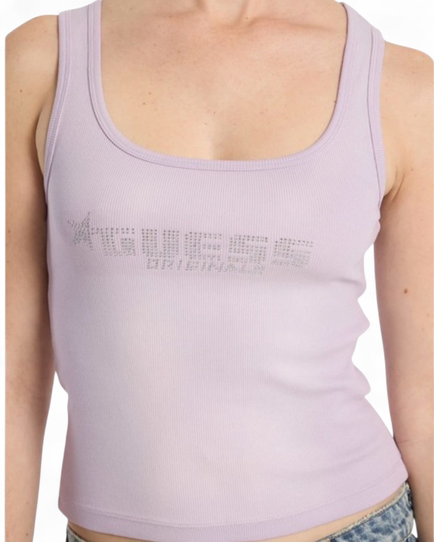Guess Originals Purple Rhinestone Tank Top