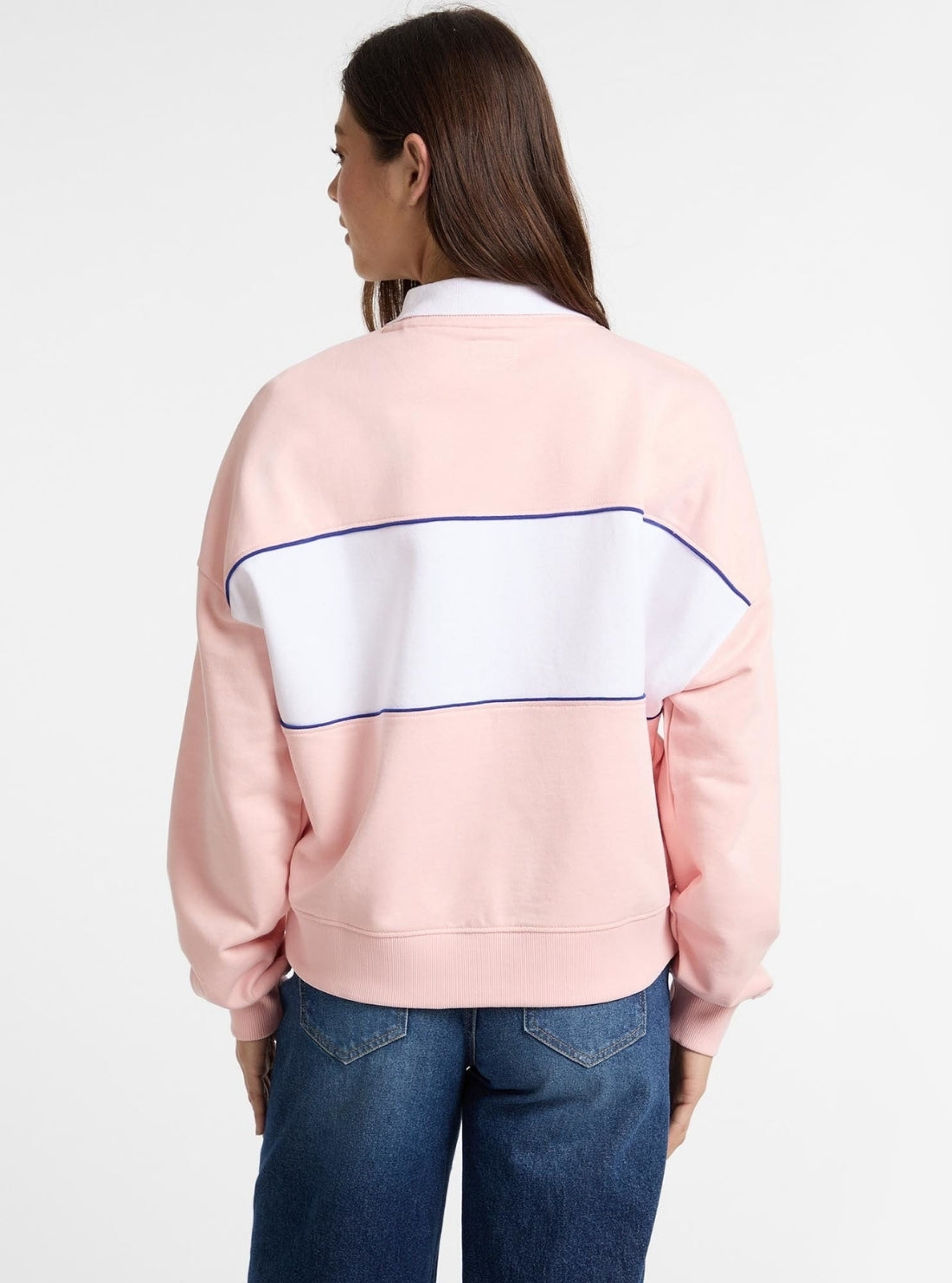 Guess Jeans Pink Collar Sweatshirt W5GQ17K68I4 Back View