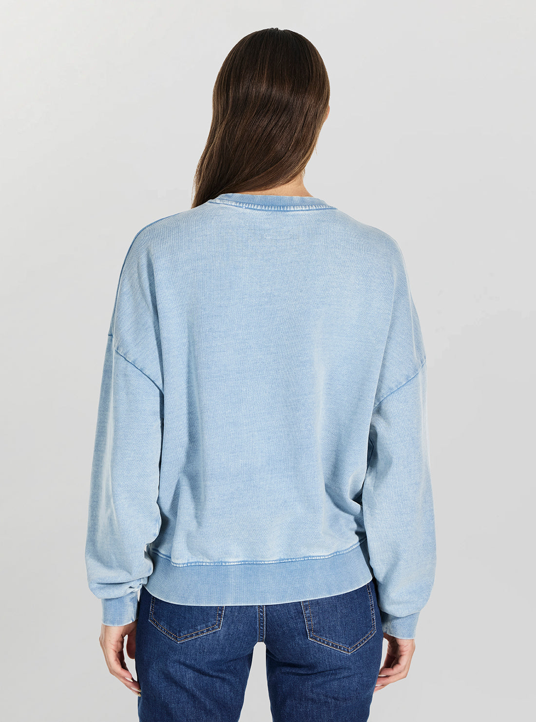 Guess Jeans Blue Logo Sweatshirt W5GQ19KCTJ1 Back View