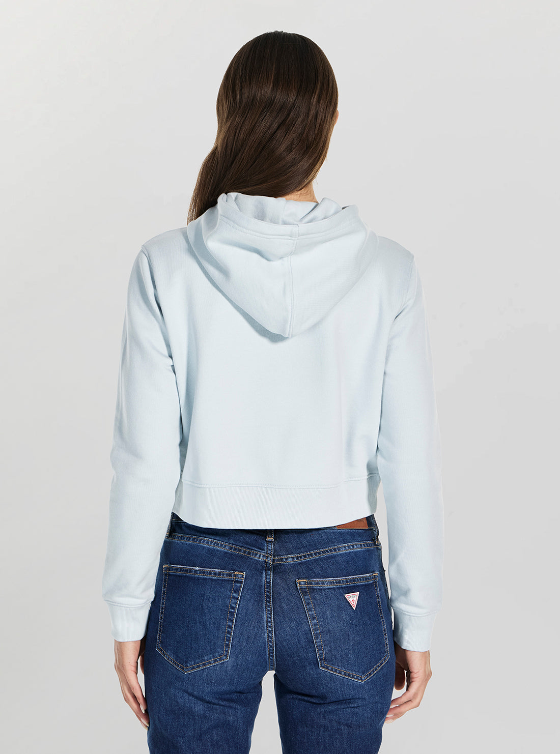 Guess Jeans Blue Cropped Collegiate Sweatshirt W5GQ22K68I4 Back View