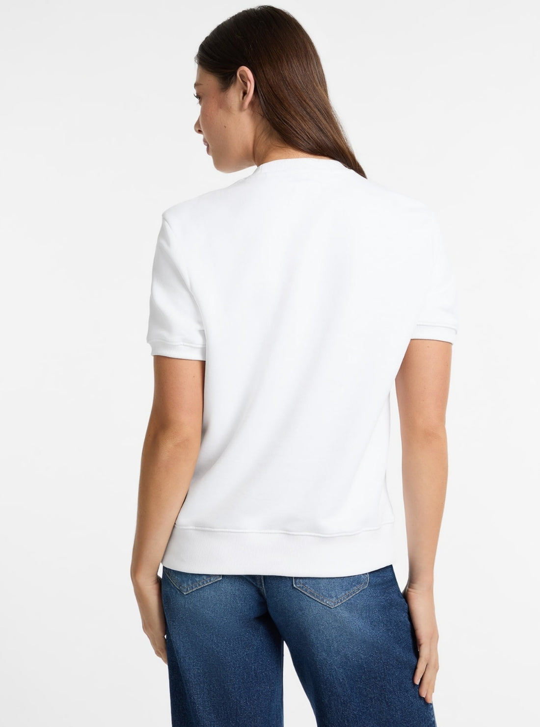 Guess Jeans White Printed Sweatshirt W5GQ36K68I4 Back View