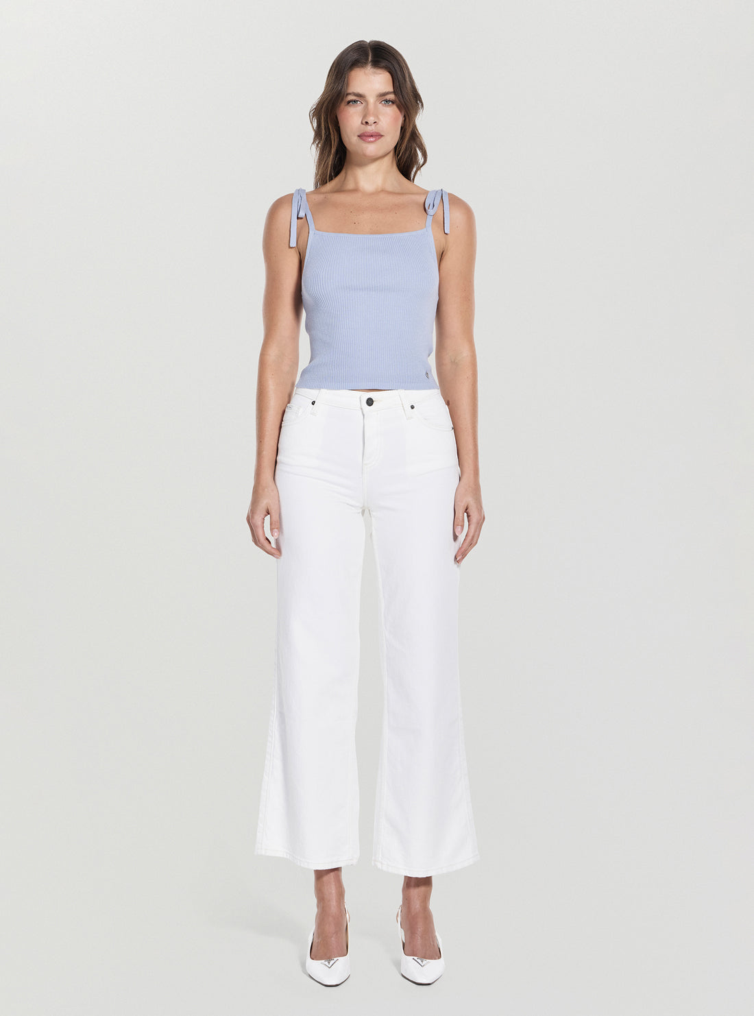 GUESS Womens Blue Sage Tank Top Sweater W5GR41Z3C71 Full View_2