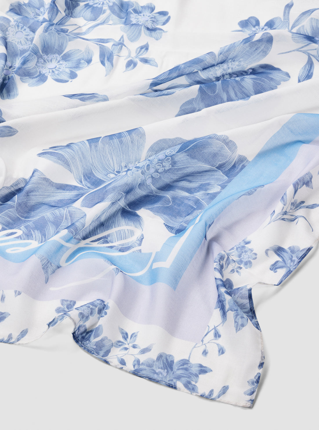 GUESS Womens Blue Floral Bianca Scarf W5GZ14WFF70 Detail View