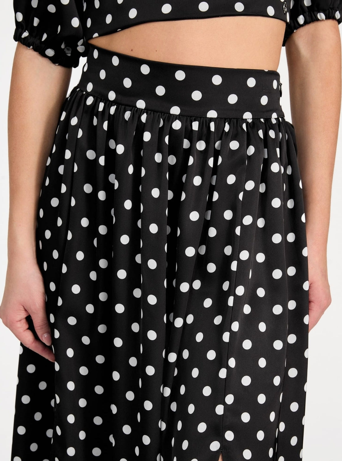 GUESS Womens Black Juliette Maxi Skirt W5PD3NWG280 Detail View