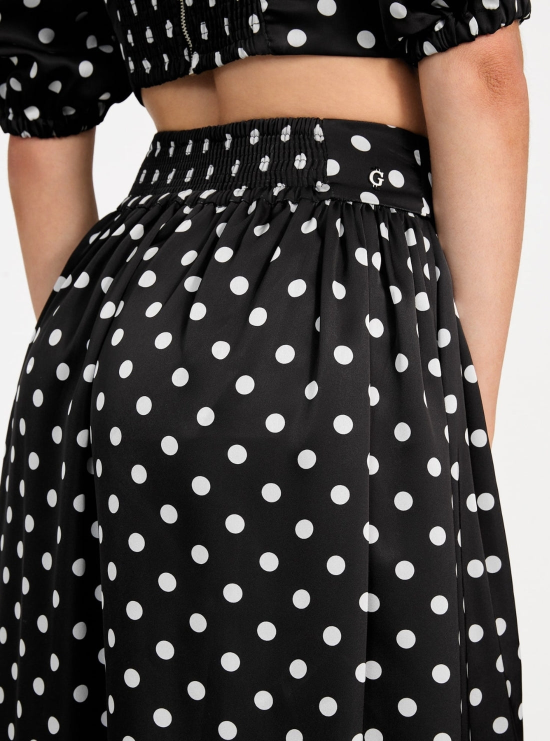 GUESS Womens Black Juliette Maxi Skirt W5PD3NWG280 Back Detail View