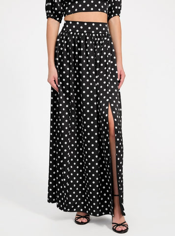 GUESS Womens Black Juliette Maxi Skirt W5PD3NWG280 Front View