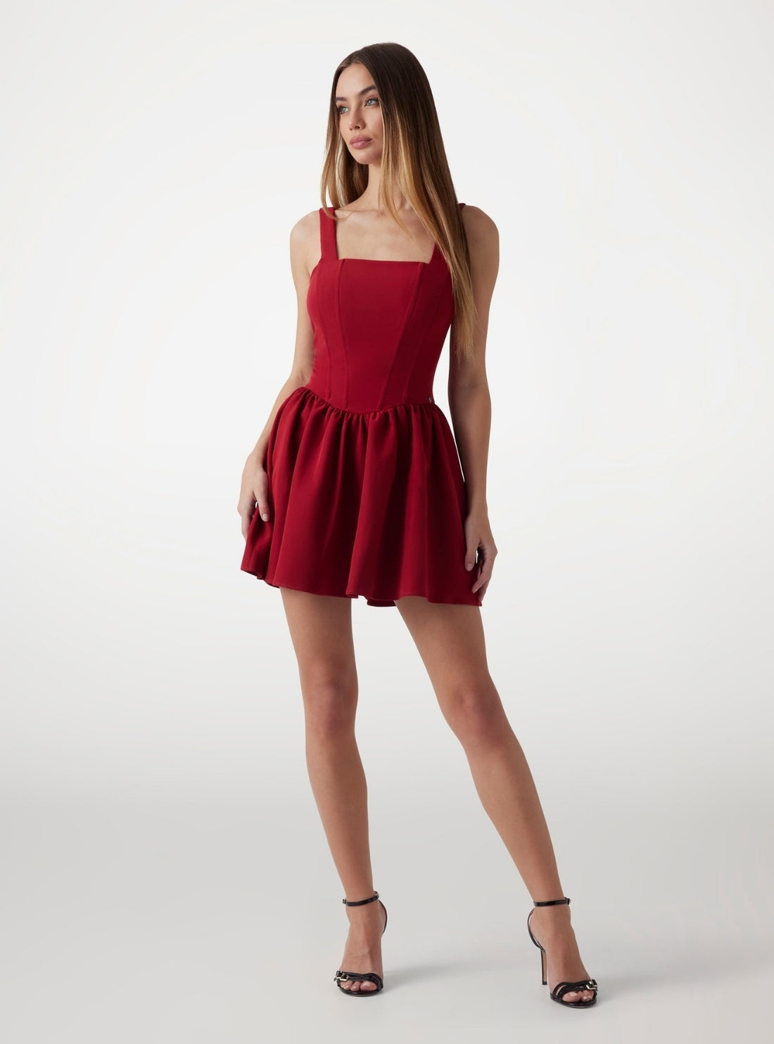 Red Julie Sleeveless Mini Dress