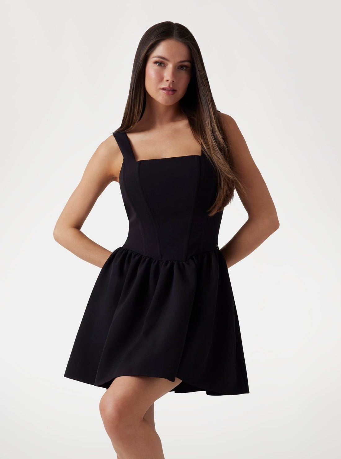 Black Julie Sleeveless Mini Dress