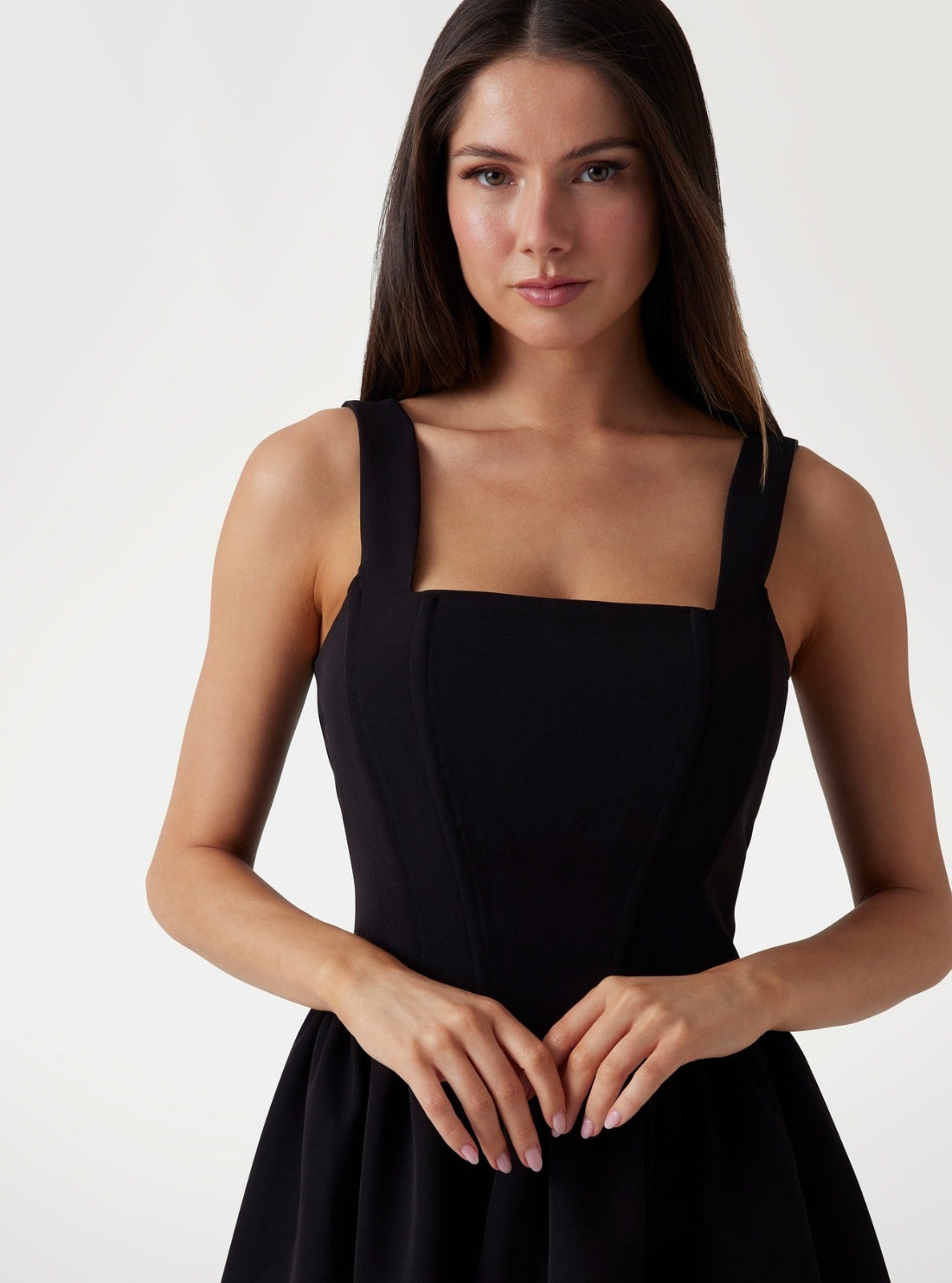 GUESS Womens Black Julie Sleeveless Mini Dress W5PK1WWG130 Detail View