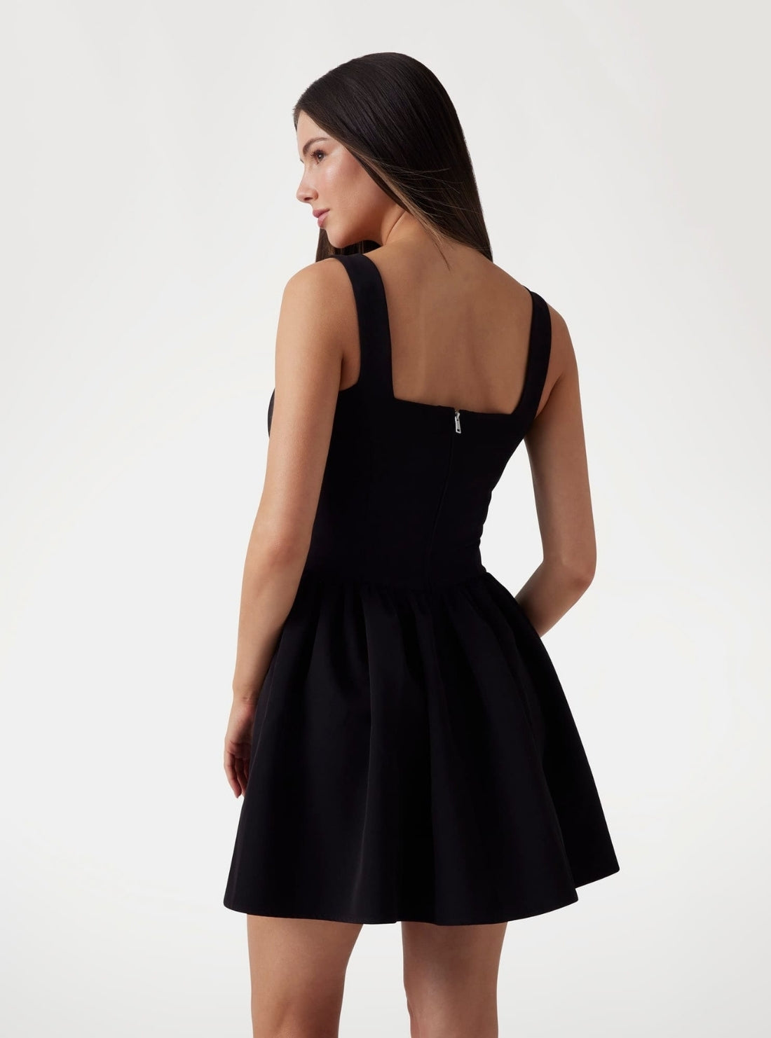 GUESS Womens Black Julie Sleeveless Mini Dress W5PK1WWG130 Back View