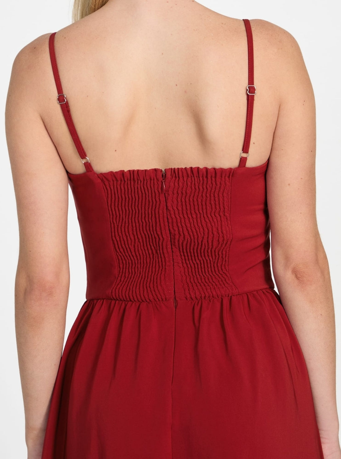 GUESS Womens Red Sophie Sleeveless Midi Dress W5PK95WG130 Back Detail View