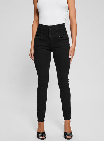 Black Corset Waist Shape Up Jeans