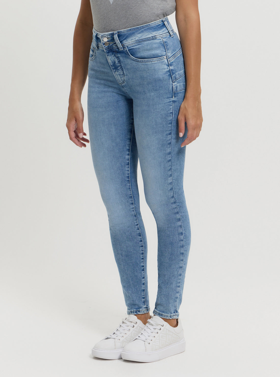 Blue Shape Up Skinny Jeans in Medium Wash