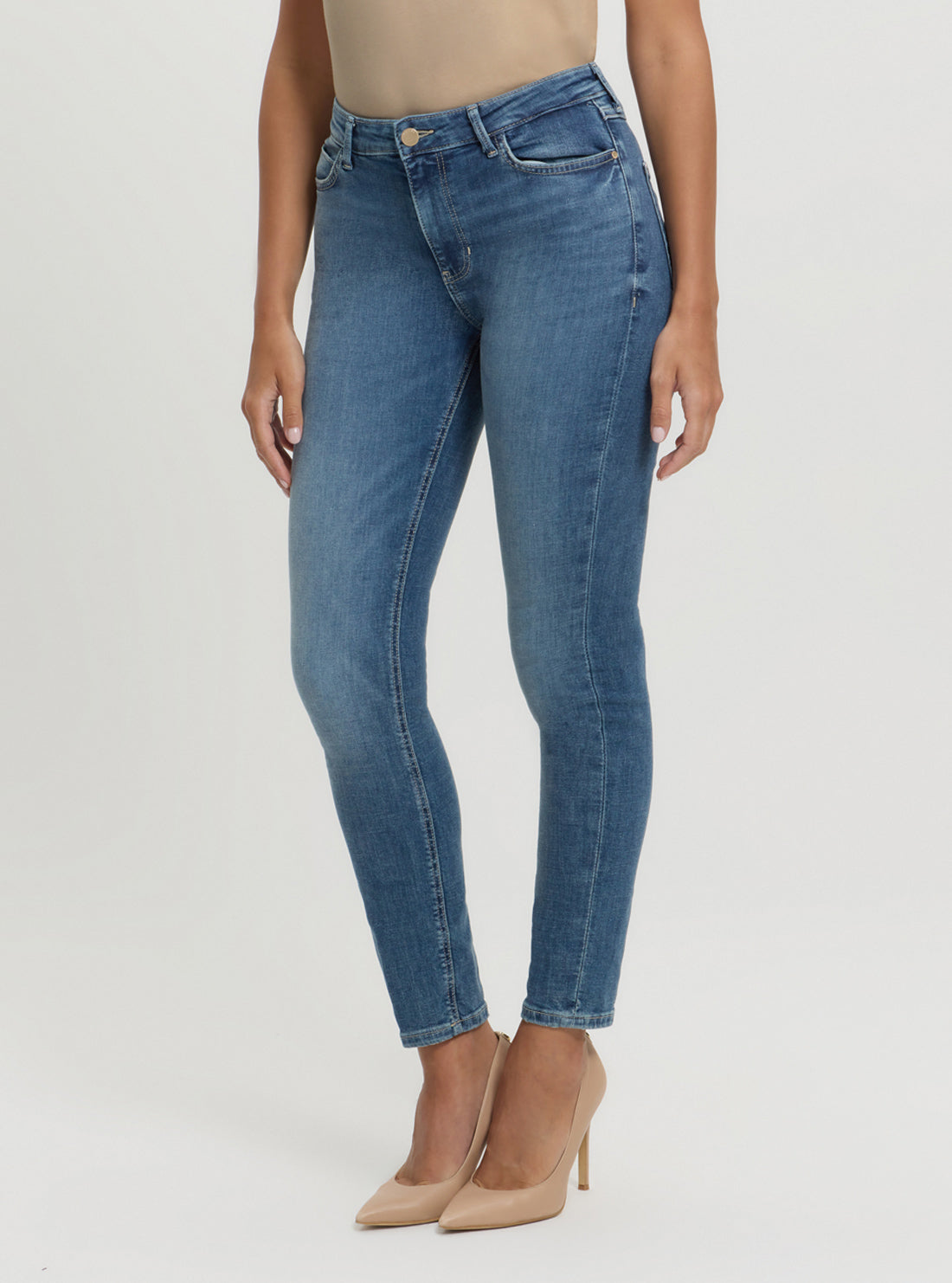 Blue Denim 1981 Skinny Jeans in Mid Wash