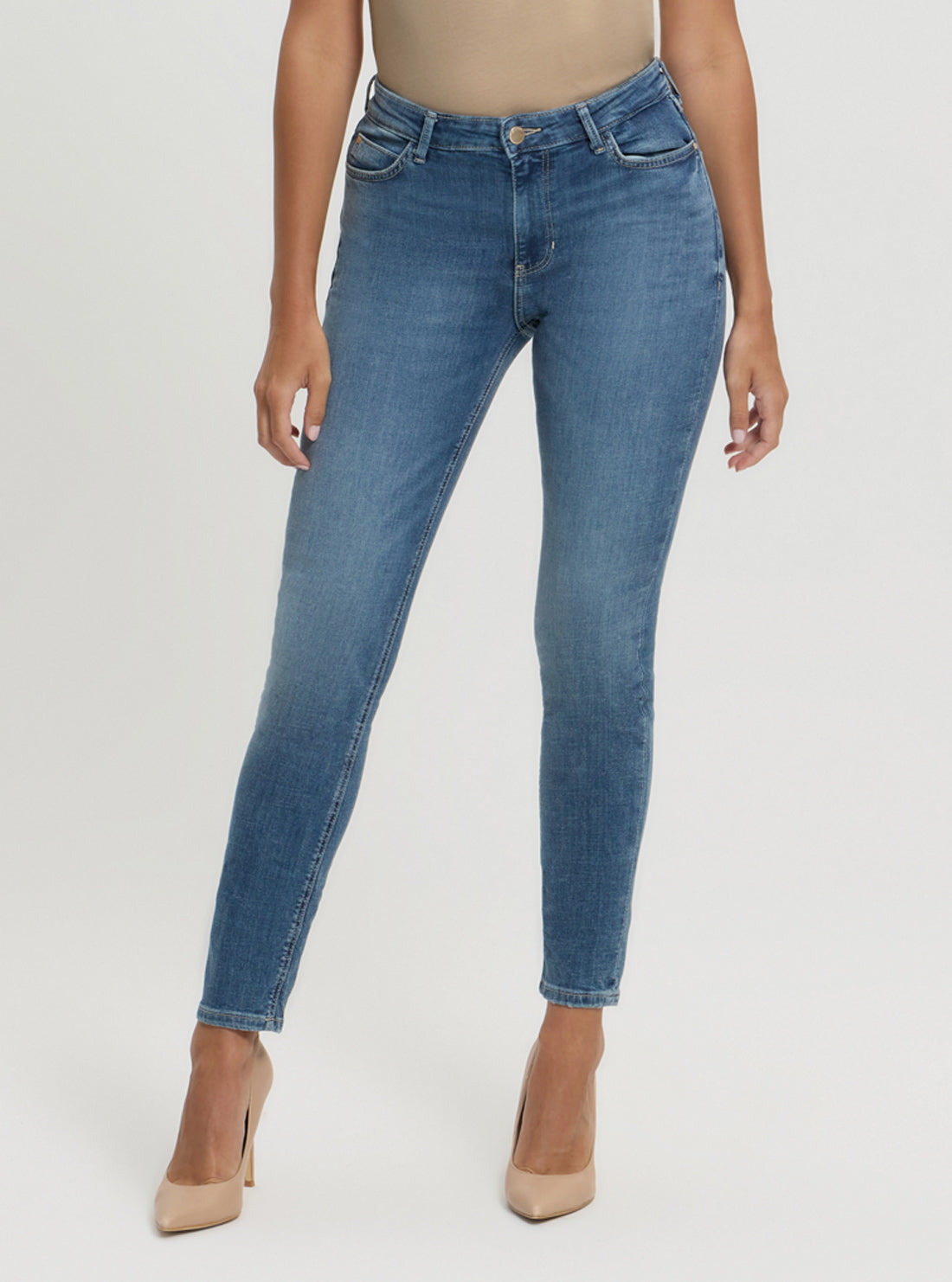 Blue Denim 1981 Skinny Jeans in Mid Wash