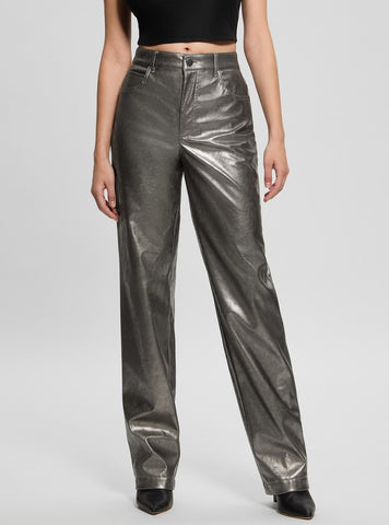 Grey Ambra Metallic Pants